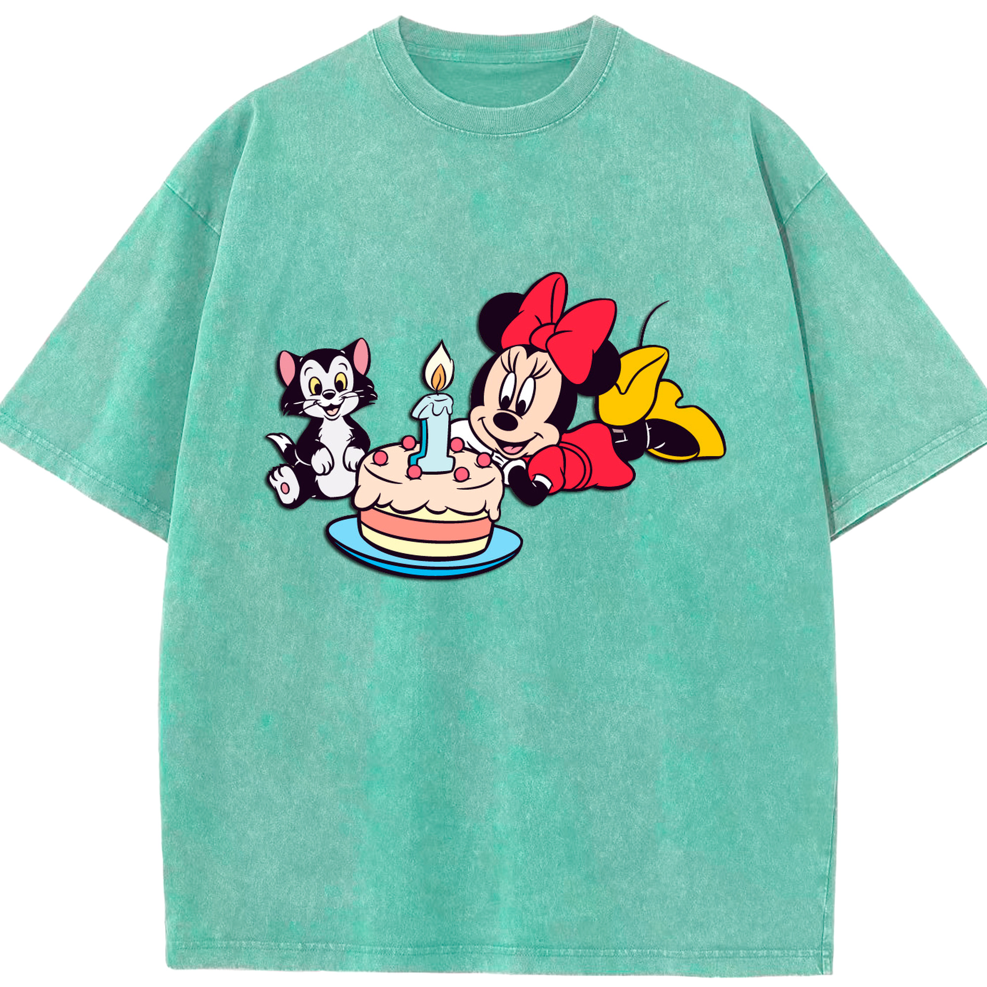 （画像用） ミッキーマウス Mickey Mouse 綿100% ヴィンテージ風 半袖Tシャツ（フロントプリント）